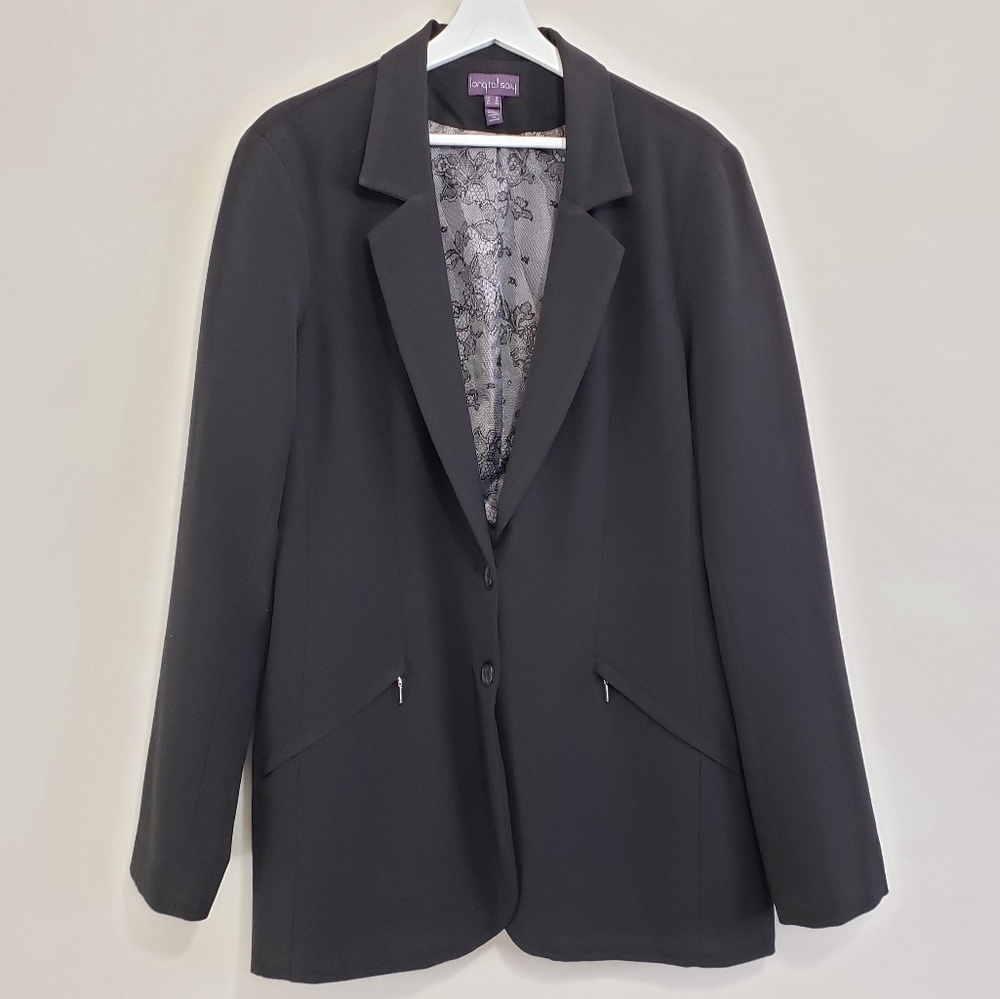 Long Tall Sally Blazer Longline Black Women's 14